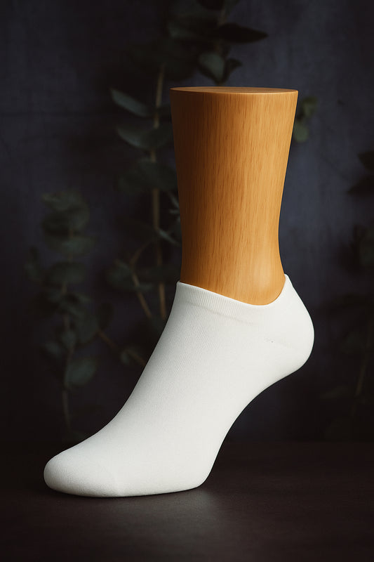 Witte Tencel Sneakersokken – Duurzaam & Ultra-Zacht 2-pack (Lenzing)